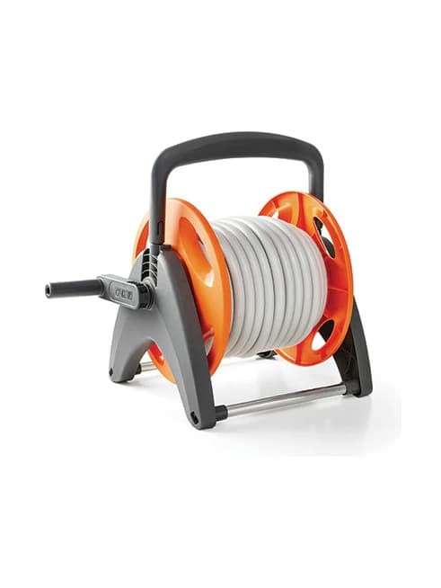 גלגלת ניידת G.F Reely Plus עם צינור מרושת, מחברים ואקדח מתכוונן | הדר נוי משתלות