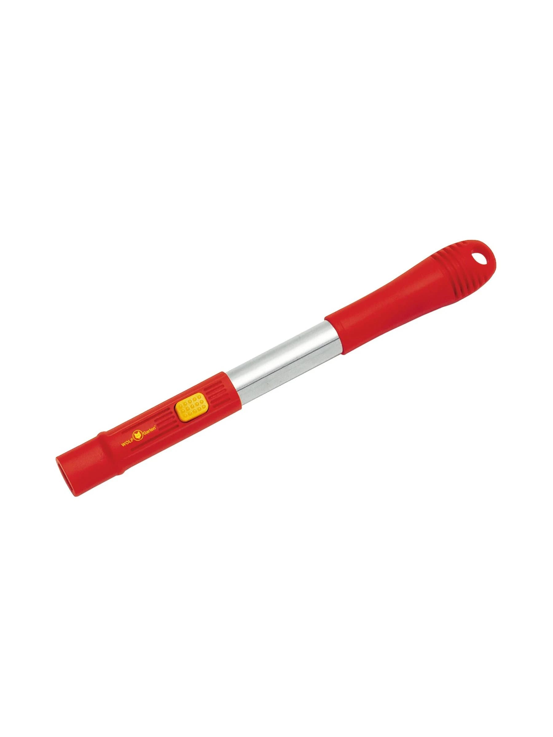 ידית קצרה מאלומיניום Wolf-Garten ZM 04 בצבע אדום, למערכת multi-star, על רקע לבן - משתלות הדר נוי