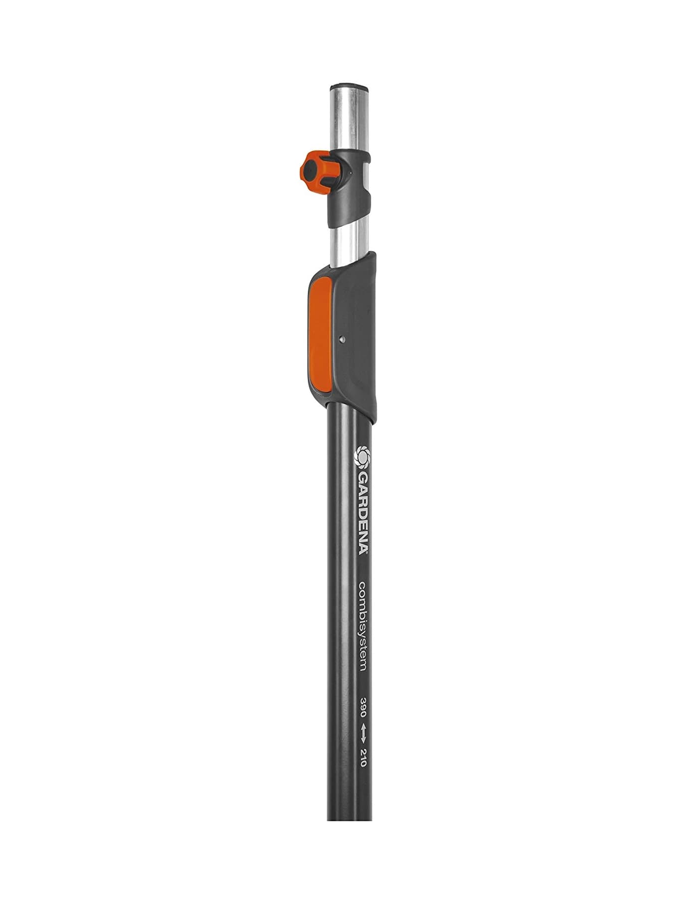 מוט טלסקופי למערכת קומביסיסטם, GARDENA combisystem: תקריב של צווארון הנעילה הכתום באמצע המוט