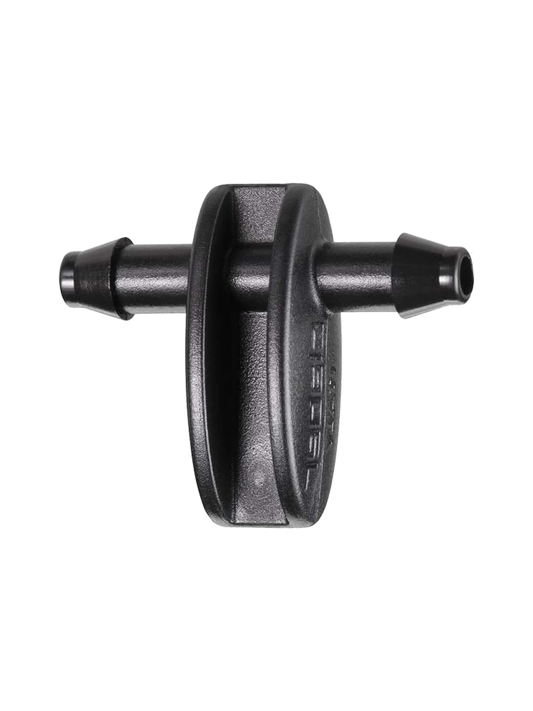 מחבר ישר Claber 91155 לצינורית 4/7 בשחור, מחבר שני קטעי צינורית בדחיפה - משתלות הדר נוי