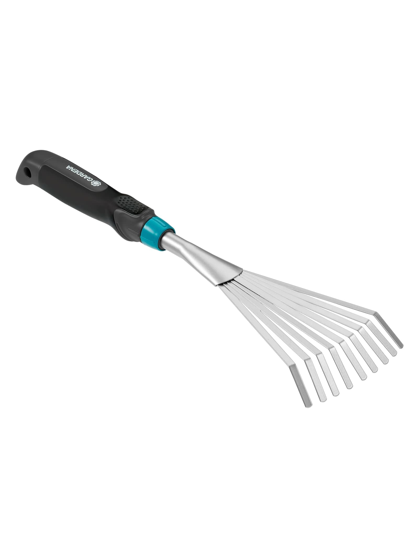 מגרפת יד מיני GARDENA עם שיני פלדה קפיציות וידית ארגונומית
