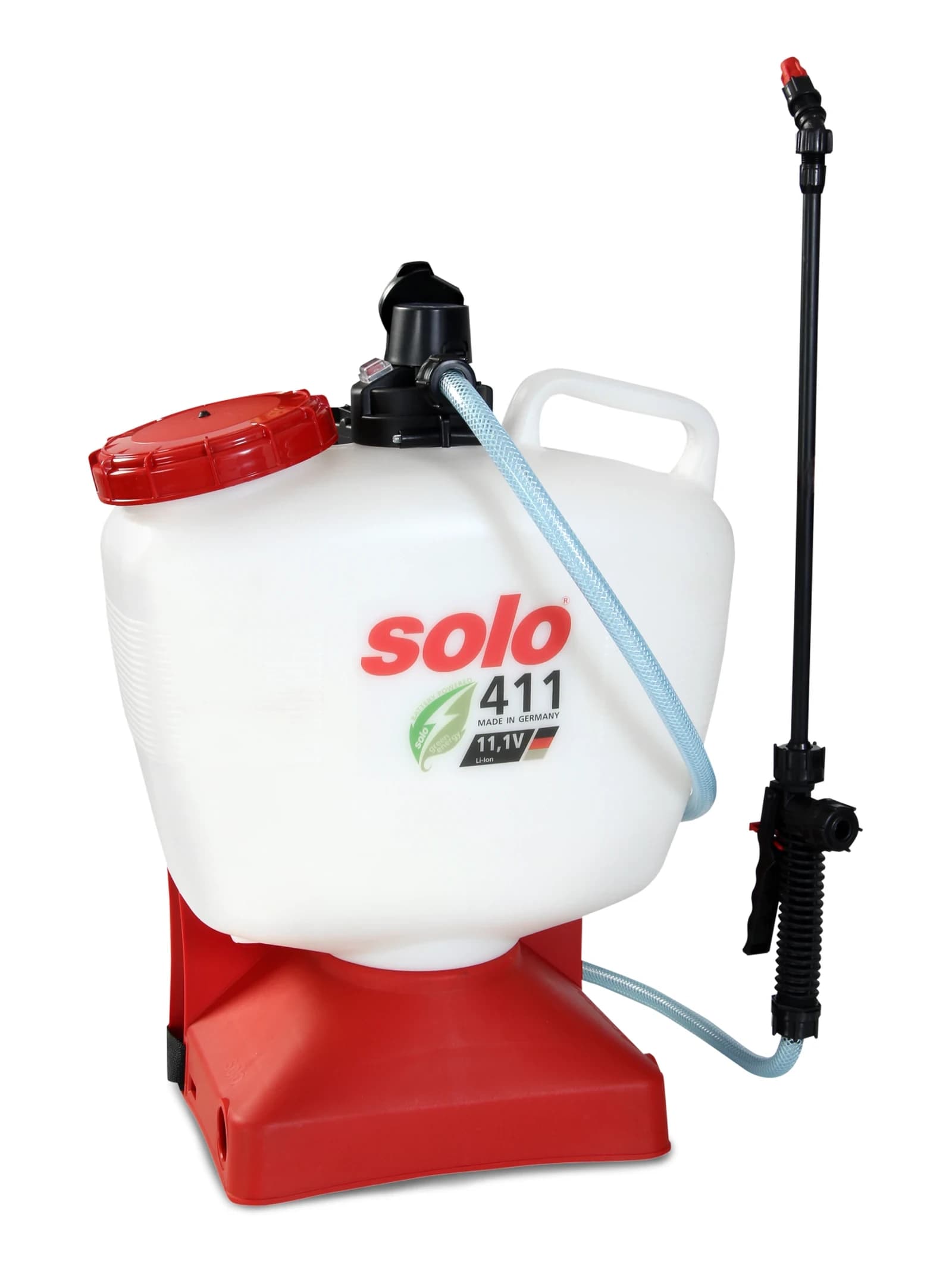 מרסס גב נטען SOLO 411, מיכל 10 ליטר עם משאבה חשמלית ומוט ריסוס