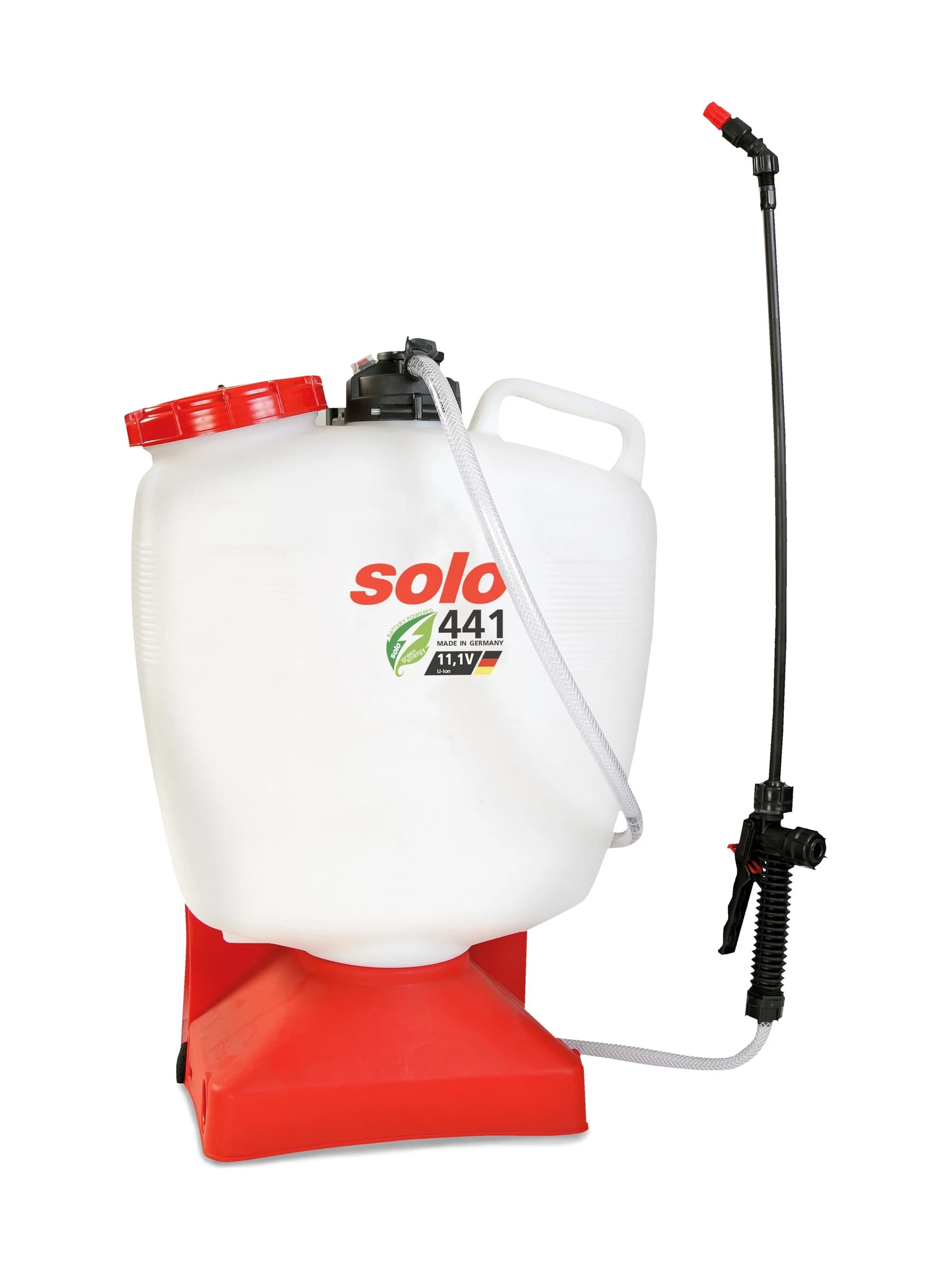 מרסס גב נטען SOLO 441 בנפח 16 ליטר עם סוללת ליתיום נשלפת, רצועות מרופדות ומוט ריסוס - משתלות הדר נוי