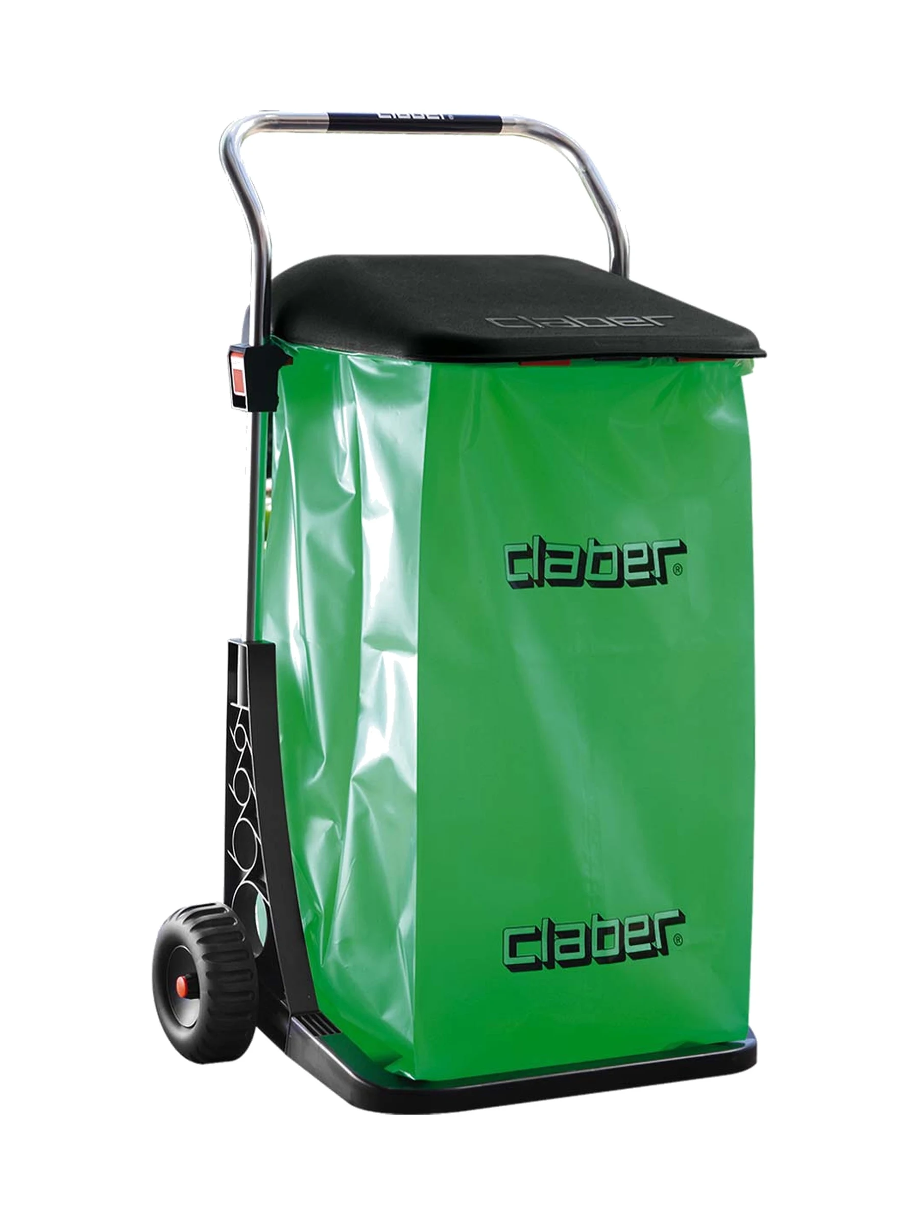 עגלת גינה מתקפלת Claber Carry Cart Eco 8934 עם שק ירוק בנפח 110 ליטר, שלדת אלומיניום ושני גלגלים - משתלות הדר נוי
