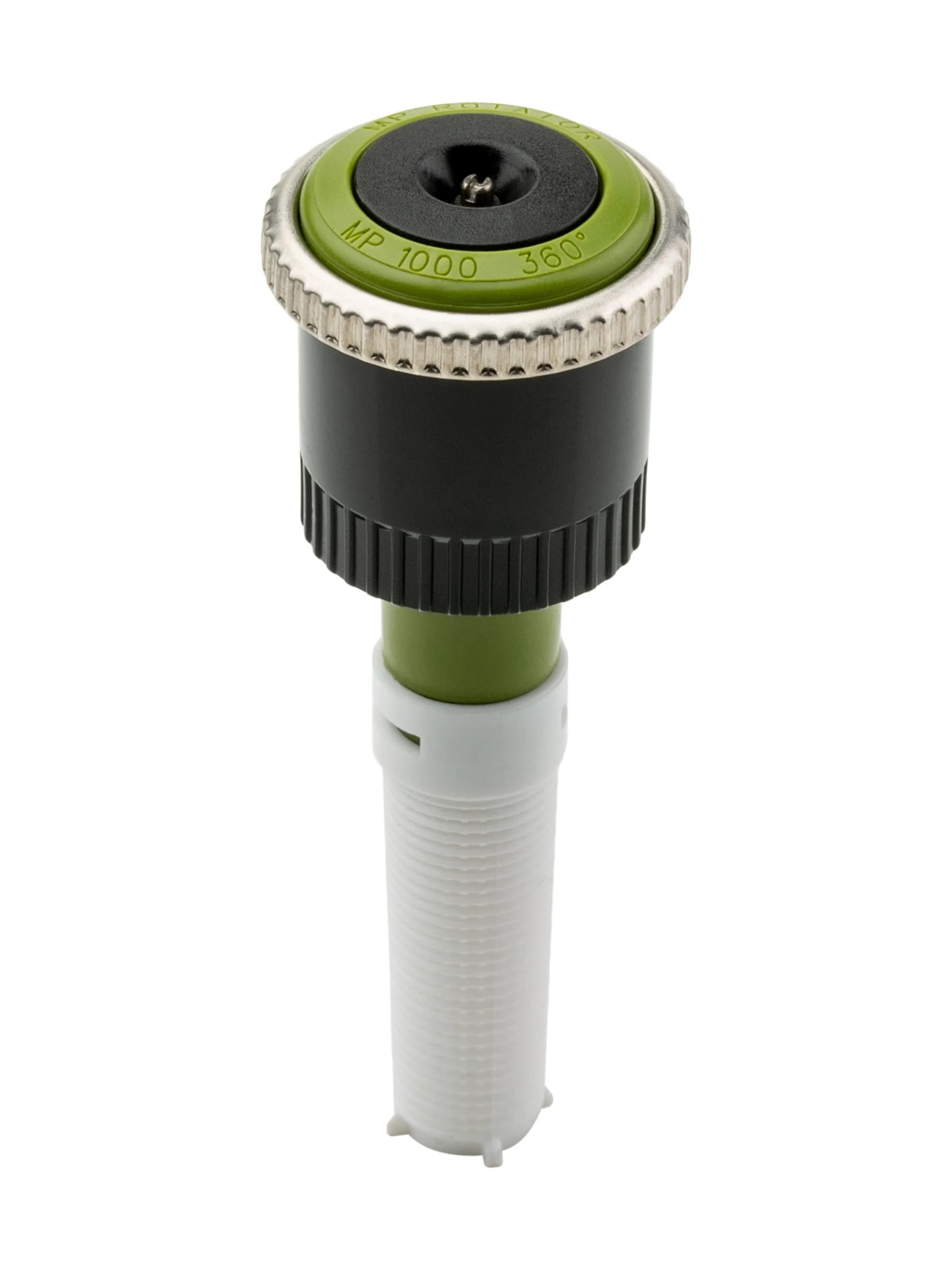 פיית MP Rotator MP1000 בגרסת קשת מלאה 360 מעלות, ראש בצבע זית, על רקע לבן - משתלות הדר נוי