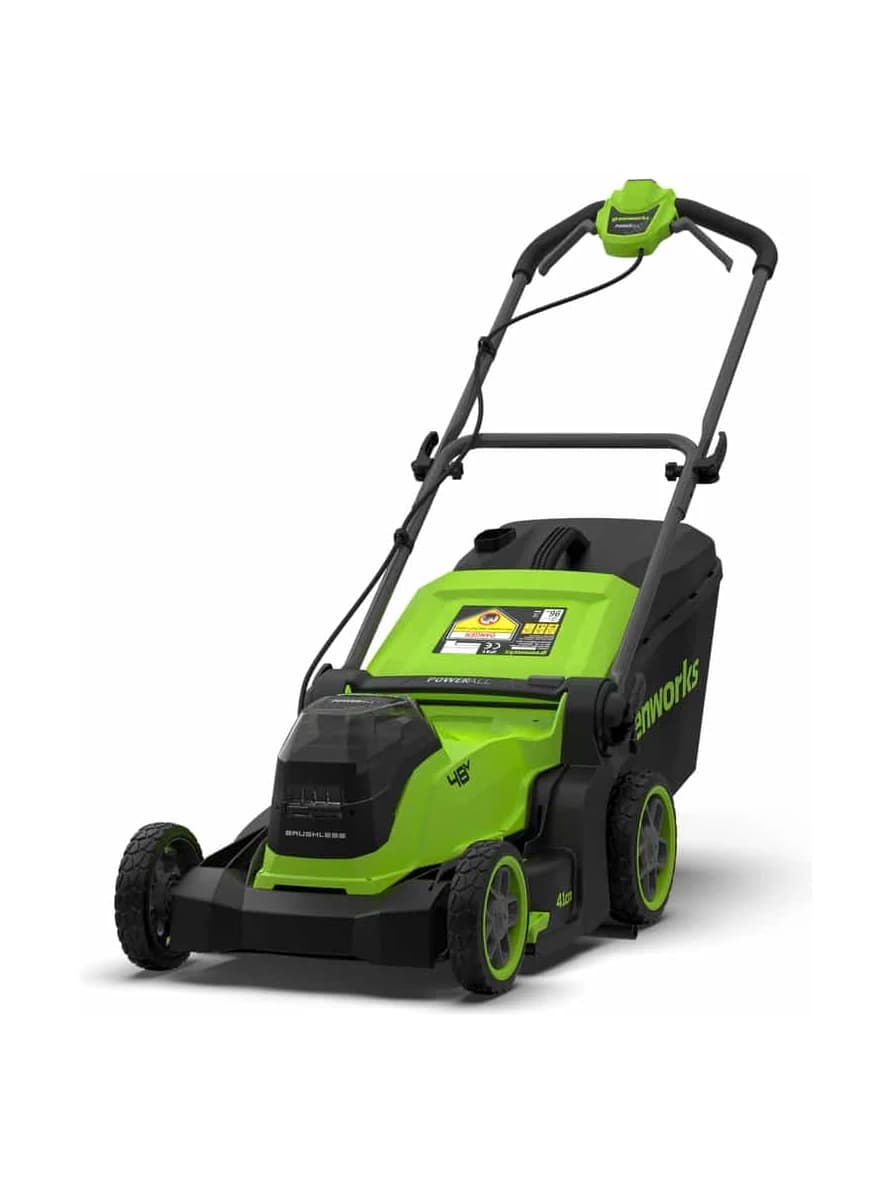 מכסחת דשא נטענת רוחב חיתוך 41 ס"מ (גוף בלבד) - Greenworks LM4102 48V (2x24V) Brushless