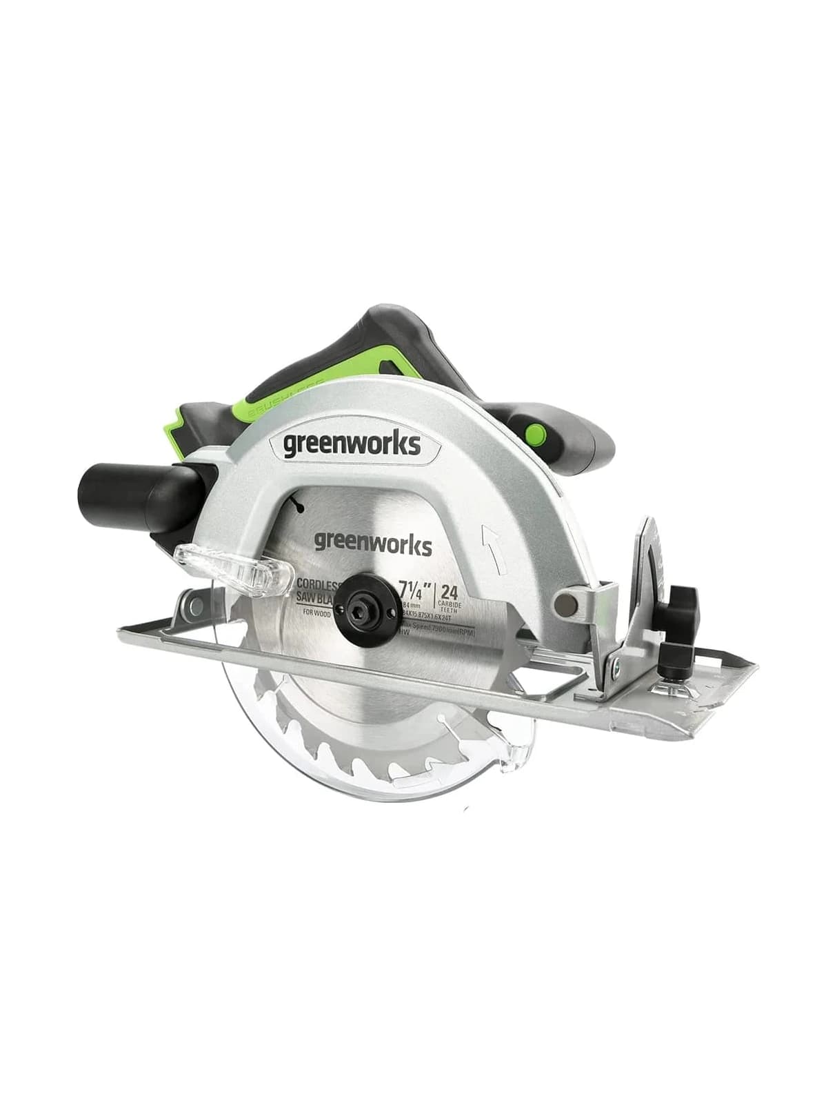 מסור עגול נטען 7.1/4" (גוף בלבד) - Greenworks CRD401 Brushless 24V