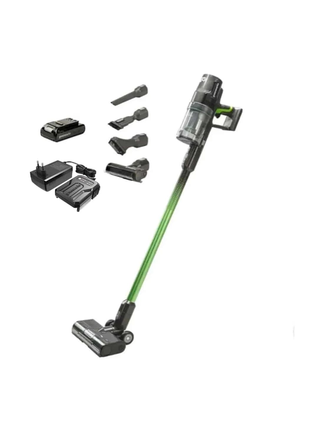 שואב אבק נטען 24V מנוע 500W עם סוללה 4Ah ומטען - Greenworks 4700020-VK