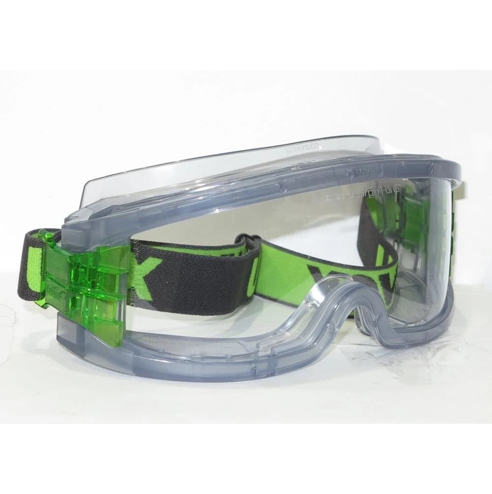 משקפי מגן סגורים uvex ultravision עם רצועה ירוקה