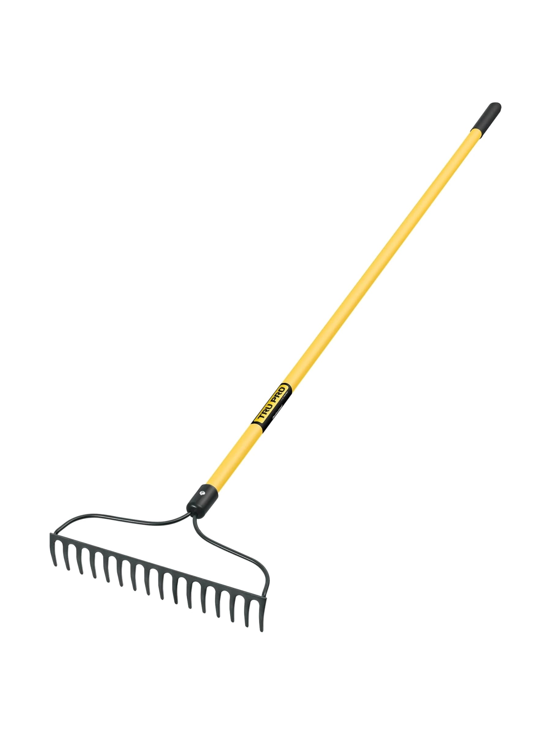 מגרפה 16 שיניים TRUPER עם ידית פיברגלס צהובה