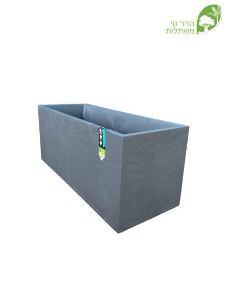 ⁦אדנית EDA דמוי אבן | 100X40X40 ס"מ | אפור כהה⁩ – תמונה ⁦2⁩