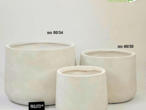 כדים דגם Fiberglass עגול חלק - 30X25 ס"מ